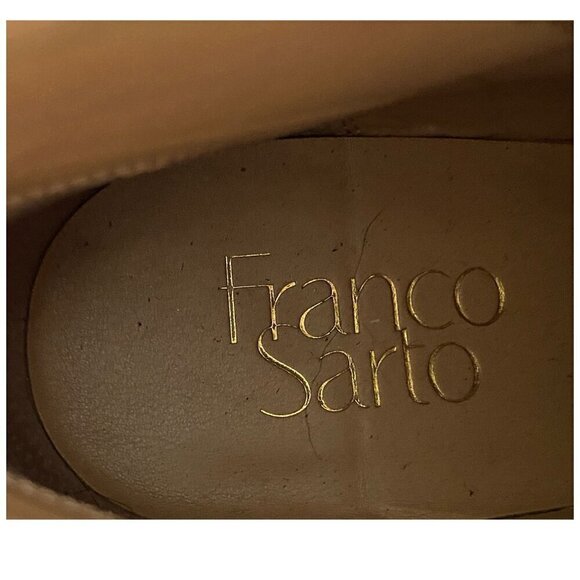 Franco Sarto Annabelle Camel Tan Wedge Ankle Booties Faux Suede Women's Size 6M - Picture 4 of 12